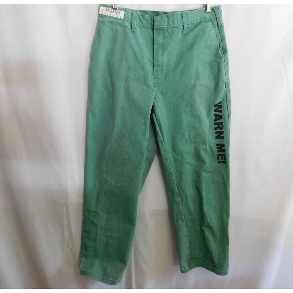 WESTEX Indura Flame Resistant Pants Men's Green Canvas Utility Work Size 36